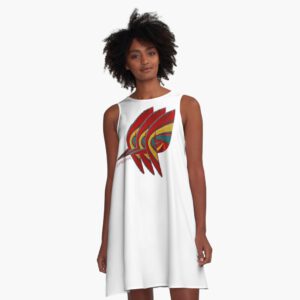 ERSHA DESIGN Pisac, Peru colors, frazada style A-Line Dress.