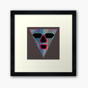 ERSHA DESIGN What's behind the mask Framed Art Print