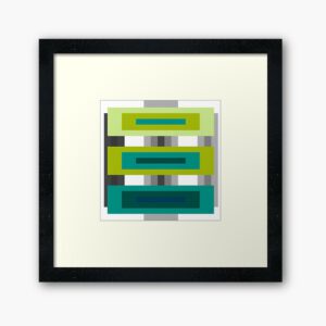 ERSHA DESIGN Ocean summer colors on a sunny day Framed Art Print.