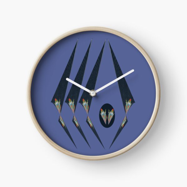 ERSHA DESIGN Black wings of intarsia, clock.