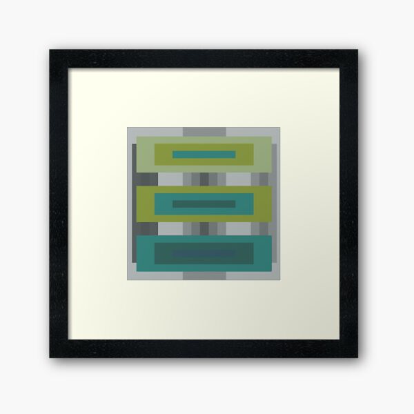 ERSHA DESIGN Ocean summer color's on a rainy day Framed Art Print.