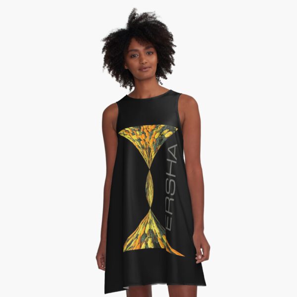 ERSHA DESIGN Chalice of yellow and orange flowers A-Line Dress