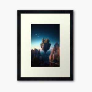 ERSHA DESIGN Castle in the air Framed Art Print.