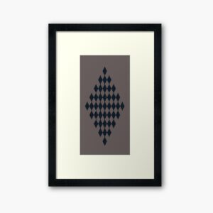 ERSHA DESIGN The simplicity of diamonds Framed Art Print.