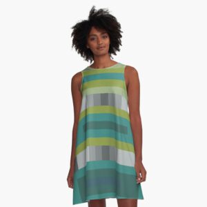 ERSHA DESIGN Ocean summer color's on a rainy day A-Line Dress.