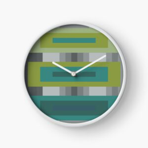 ERSHA DESIGN Ocean summer color's on a rainy day, Clock