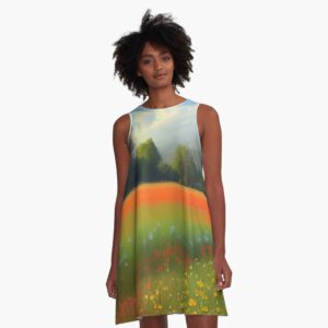 ERSHA DESIGN The Beauty of Wild Flowers A-Line Dress.