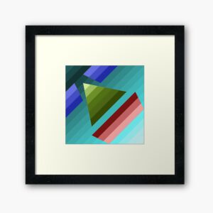 ERSHA DESIGN   The colors of the Face lines Framed Art Print.
