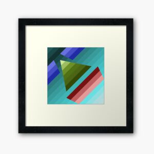 ERSHA DESIGN The colors of the Face lines Framed Art Print.