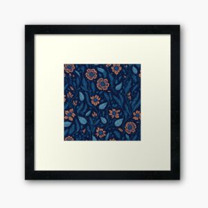 ERSHA DESIGN Enjoy your day with flowers Framed Art Print