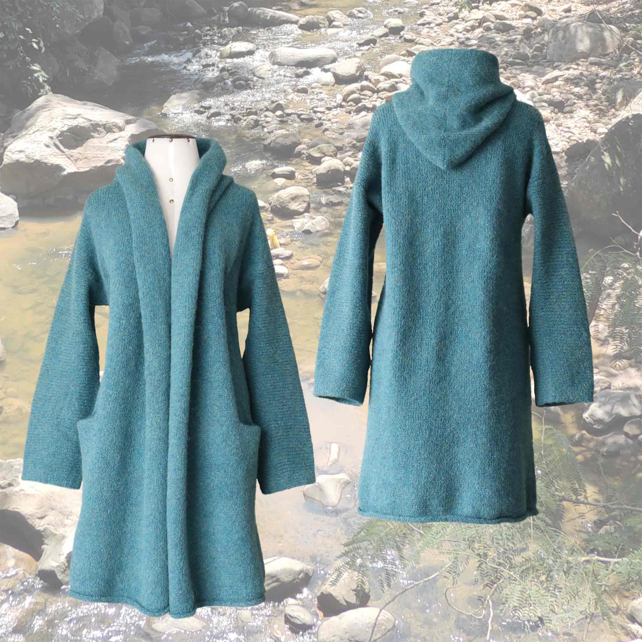 Capote Coat limited edition blend color cardigan 93% alpaca
