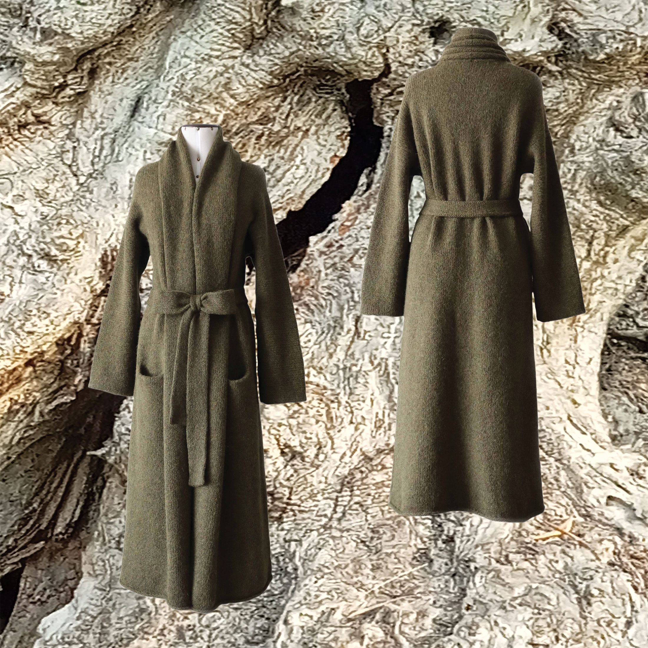 Capote Coat limited edition blend color cardigan 93% alpaca